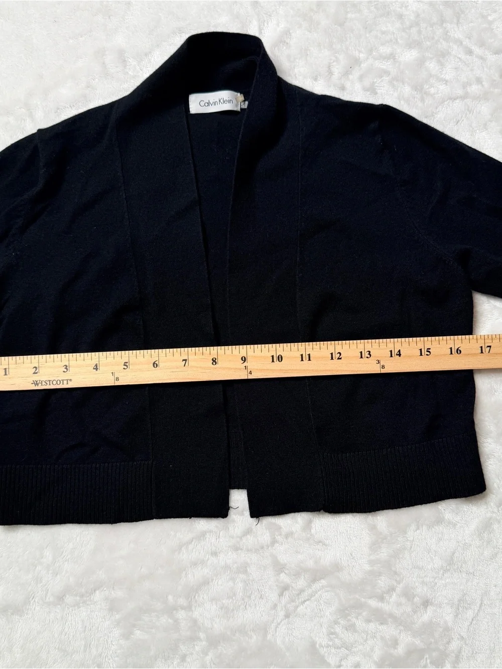 Calvin Klein Cropped Open-Front Women's Sweater Bolero - Black‎